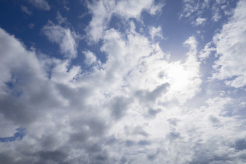 white cloud and blue sky