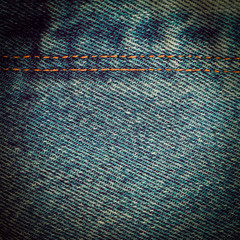 Denim jean textile texture background with blank space for inserts texts.