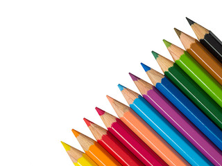 Obraz premium Stock Photo - Color pencils over white background