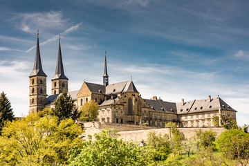 Kloster Michelsberg abbey in Bamberg - obrazy, fototapety, plakaty