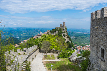 Obraz premium San Marino, Italy the castle of Rocca della Guaita