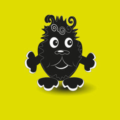 Good monster vector illustration
Good black monster with claws, eyes and nose funny on yellow background vector illustration
