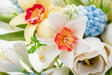 Fototapeta na wymiar Beautiful spring flower bouquet