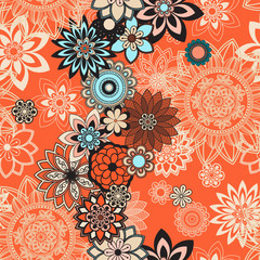 Mandala ornament seamless pattern