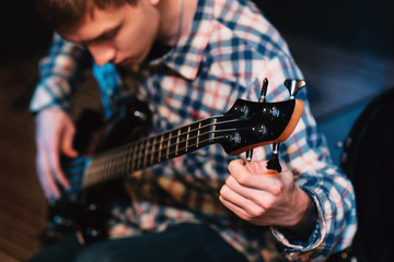 Music Bass Guitar Musician Hobby Leisure Lifestyle Talent Concept