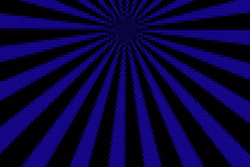 Dark blue and black rays from the top with hexagonal pattern
