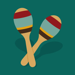 maraca icon. Music instrument. vector graphic