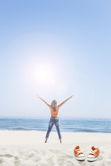 Frau am Strand