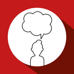 Man design. Media icon. Flat illustration