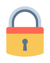 Lock icon isolated on white