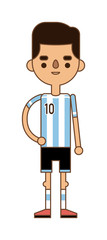 Argentine soccer player vector illustration.