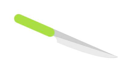 Kitchen knife cleaver flat vector.