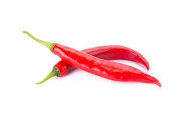 Red chili pepper isolated on a white background