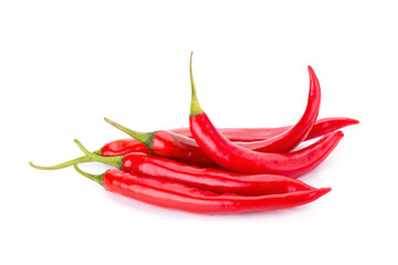 Red chili pepper isolated on a white background