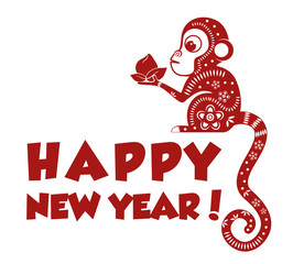 Fototapeta premium Happy new year colorful card