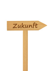 Hölzerner Pfeil auf Pfosten