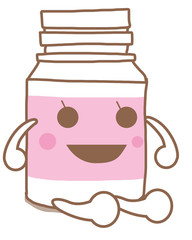 サプリメントちゃん / 健康と美容のイラスト素材