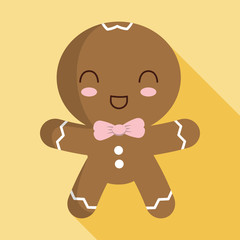 cookie cartoon icon. Merry Christmas design. vector graphic