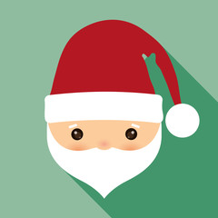 Santa cartoon icon. Merry Christmas design. vector graphic