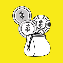 Money design. Financial item icon. White background, isolated illustartion