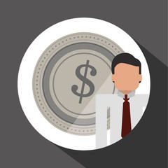 Money design. Financial item icon. White background, isolated illustartion