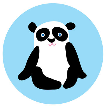 Panda animal. Cute panda baby. Vector illustration