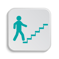 Businessman on stairs - success icon