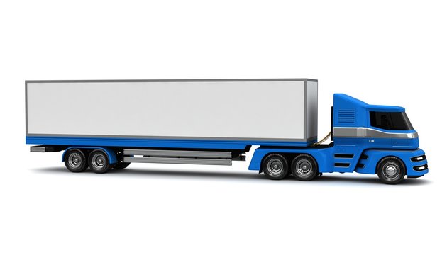 Cargo delivery truck. 3d illustration. isolated on white