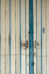 Grunge metal door texture background. Architectural element.