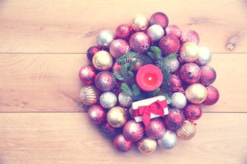 Weihnachtskarte - Adventskranz