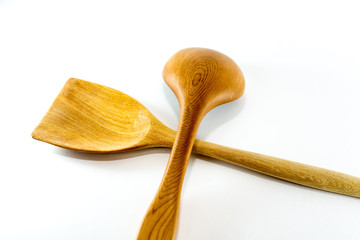 Spade of frying pan and ladle