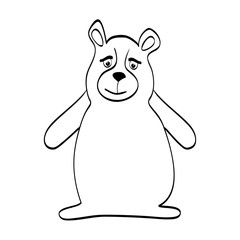 beer cartoon icon. cute animal design. vector graphic