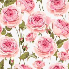Obrazy  Angielskie róże bez szwu