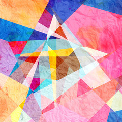 Fototapeta premium abstract watercolor geometric background