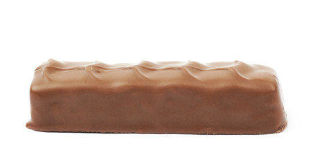 Caramel chocolate bar isolated