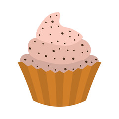 Cupcake icon. Sweet Food design. vector graphic