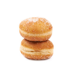 Jam filled doughnut isolated