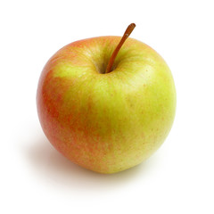yellow  apple on a white background