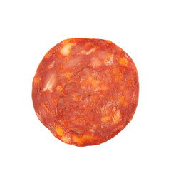 Fototapeta premium Italian sausage salame ventricina isolated