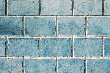 Blue brick wall