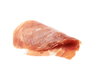 Multiple jamon slices isolated