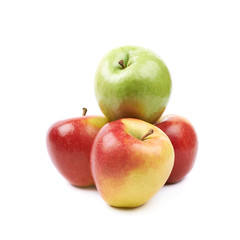 Red and green apples composition