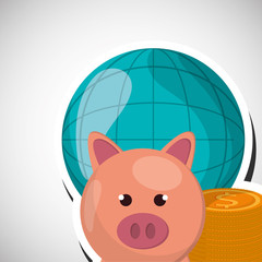 Fototapeta premium Financial item design. money icon. Flat illustration, vector gra
