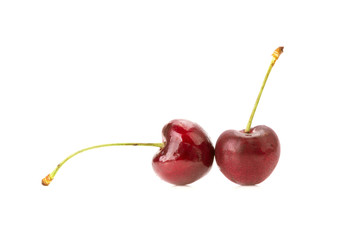 Sweet fresh cherry isolated on white background