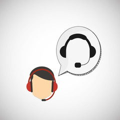 Call center design. Communication icon. flat illustration, vecto