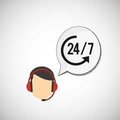 Call center design. Communication icon. flat illustration, vecto