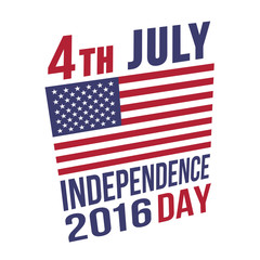 Fototapeta premium 4th July Independence day 2016 vector illustration