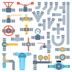 pipes vector set.