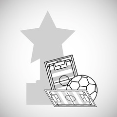 Soccer design. Football icon. Colorfull illustration, vector gra