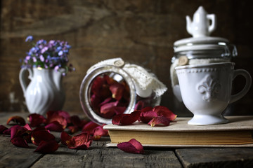 vintage tea rose dry petal